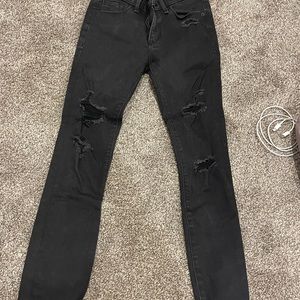 Black ripped Abercrombie jeans!